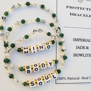 NWT JADE BRACELET DAINTY HEALING CRYSTALS GIFT FOR HER